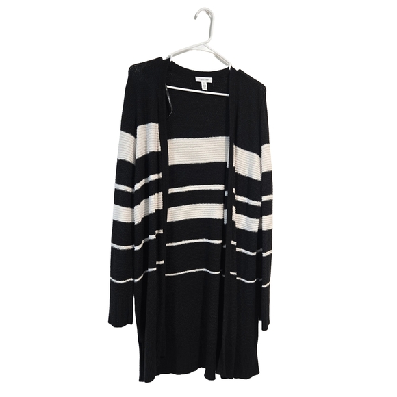Calvin Klein Black and White Cardigan Sweater - Picture 7 of 9